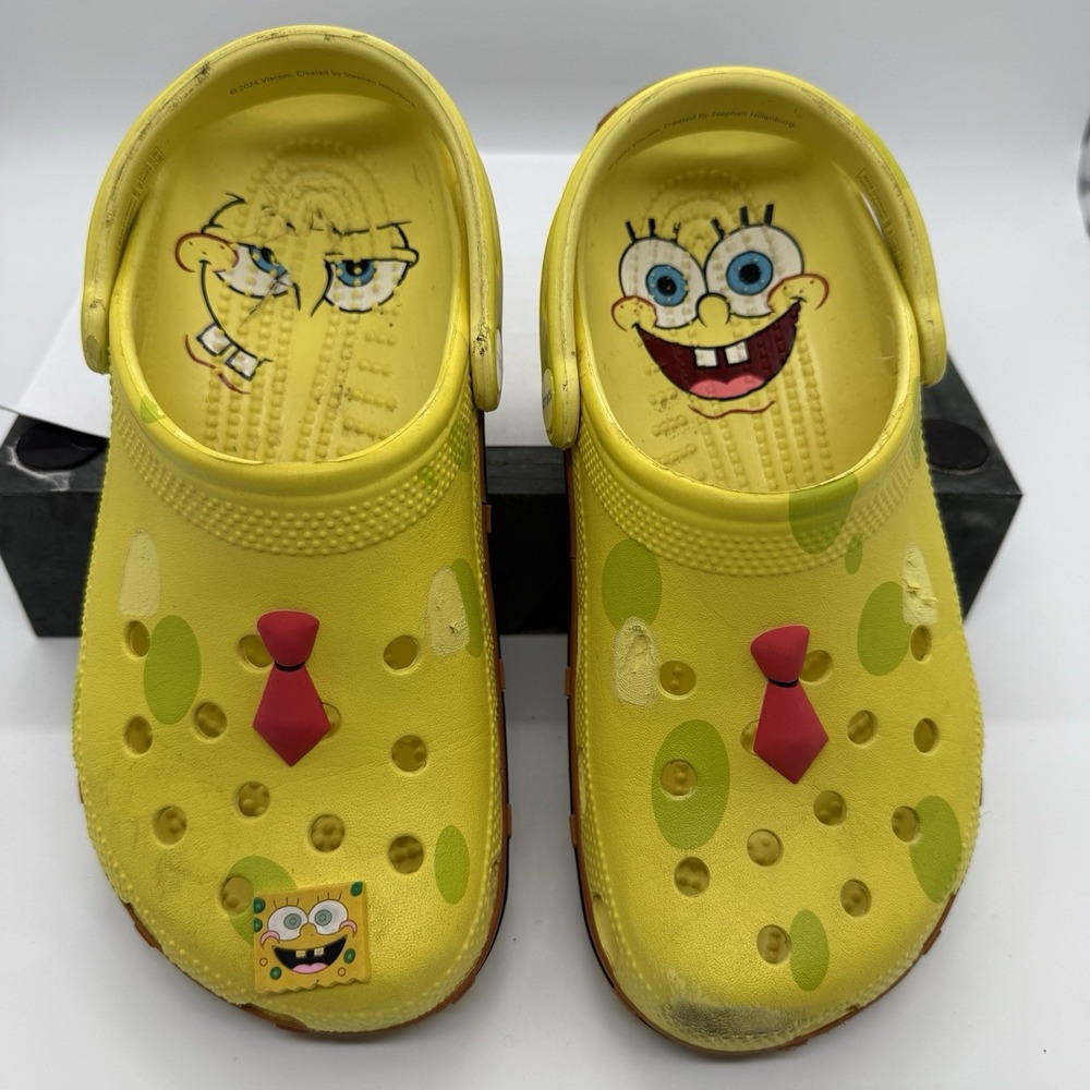 Crocs SpongeBob SquarePants Classic Clog Yellow M5 W7 Sandals Shoes